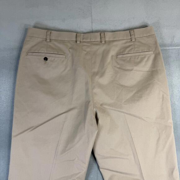 Vintage Orvis Chino Pants Mens 42x30 Beige Straight Leg Twill Flat Front 90s - Picture 3 of 8